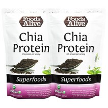 Foods Alive 푸드 얼라이브 오가닉 치아 프로틴 파우더 227g(8oz) 2팩 Organic Chia Protein Powder