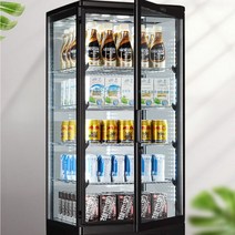 브라운페퍼 대용량 업소용 온장고 편의점 쇼케이스 음료수 보온케이스, 레드, 98리터급