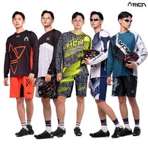 엠씨엔 MCN MTB 산악자전거 긴팔져지+반바지 의류 복장 세트