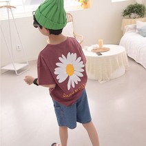 소년마켓 브이로그 꽃티반팔