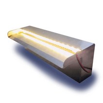 스테인리스 스틸 스파 폭포 캐스케이드 방수로 분수 수영장 멀티 컬러 조명, 200cm Warm lights