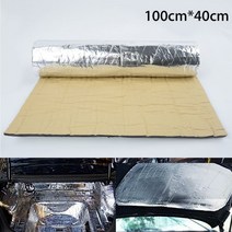카오디오 블루투스100x40cm 5mm 방음 코튼 패드 자동차 사운드 및 열 데드닝 매트 자동차 사운드 데드너 카, 한개옵션0