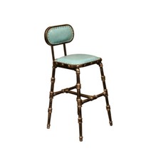 빈티지 원목 높은 바 테이블 의자 원형 카페 베란다 홈바테이블, 블루(의자)