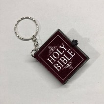 HOLYBIBLE 가죽 성경책 펜던트 목걸이 미니어쳐 납골당꾸미기 처 추모장식 FRANKLIN 키링 봉안당 이스라엘 미니 유대교 히브리어 성서 실제 종이 키 체인 읽기 가능 패션, 13.E silver