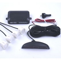 주차센서 후방감지기 차량검지기 Parktronic-자동차 자동 Led 주차 4 센서 역방향 백업 지원 레이더 감지, 02 White
