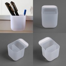 마트498 접착식 모니터연필꽂이 6x6cm 화이트 필기도구정리 오피스용품 메모지보관함 책상꾸미기 사무실책상정리