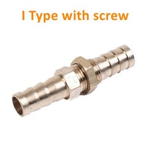황동 바브 파이프 피팅 스트레이트 엘보 t y x 모양 2 3 6mm 19mm 8mm 10mm 14mm 16mm 19mm 구리 물 튜브 용 4 방향 커넥터, 나사로 똑바로, 6mm 미늘