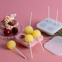 기타 쿨샵 실리콘 막대사탕 얼음틀 4구 핑크 스틱20개, 상세 설명 참조