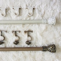 이너스 클래식 커튼봉 25파이 2단 최대 240cm, 청동