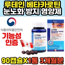 캐나다 베타카로틴 비타민A 루테인 빌베리 BILBERRY LUTEIN 40대 50대 60대 중년 여성 남성 필수 눈건강영양제 식물성 천연 고함량 캡슐 추천