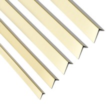 티타늄 골드 폴리싱 ㄱ자 코너몰딩(2.4M) 5EA묶음 재료분리대 타일 비드 꼼꼼이, 25mm X 5EA
