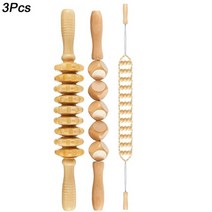림프마사지기 괄사마사지기 배수를 위한 목재 치료 도구 바디 쉐이핑을 위한 안티 셀룰라이트 maderoterapia 키트 깊은 조직, 3개