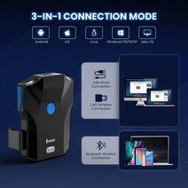 바코드스캐너Eyoyo EY-032P 2D QR 바코드 스캐너 휴대용 무선 블루투스 바코드 리더 1D 2D QR 바코드 리더, 01 2D Scanner