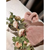핑크 퍼토트백 퍼손잡이 가방