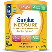 아기분유 Similac 네오슈어 유아용 포뮬러 파우더 베이비 캔 6개 팩, 기본