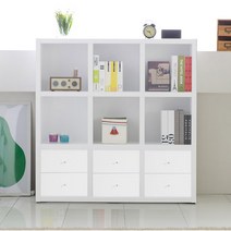 [7천원 즉시할인]장인가구 프린스 1200 3단 서랍형 책장, 화이트