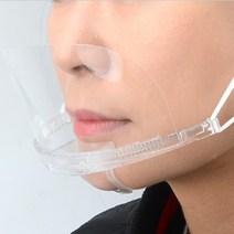 CAILOOM 투명 위생 주방 식당 요리용 급식용 입마개 입가리개 마스크, 708