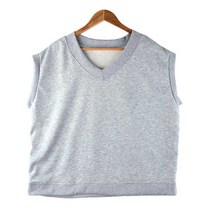 간절기 레이어드 코디 아이템 여성 코튼 브이넥 조끼 캐주얼 봄가을룩코디옷 여자 보세옷 나들이룩패션