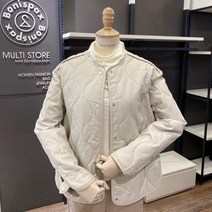 보니스팍스 NC02 인조 가죽 퀼팅 패딩 점퍼 # B12PH020