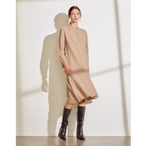 21FW 베이지 진주장식 울 니트원피스 DLSW1DH97I2