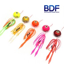 청룡조구 참돔 타이라바 헤드 스커트 세트 45g-150g, 초록야광-45g, 45g