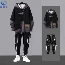 셀럽당 남 긴팔 세트 남 멋쟁이 팬츠 얇은 긴팔 맨투맨