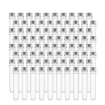 투명 플라스틱 시험관 나사 캡 샘플 과학 파티 40ml 10 개