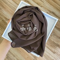 말레이시아 프리미엄 쉬폰 스카프 랩 일반/단색 이슬람 여성 히잡 머리 여름 긴 목도리 파