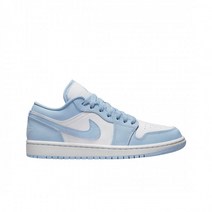 여성용 나이키 조던 정품 1 로우 화이트 아이스 블루 여성용 Jordan 1 Low White Ice Blue