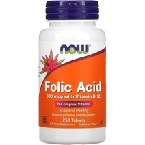 나우푸드 엽산 800mcg 250정 X 2통, 2개