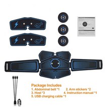 EMS 복부 근육 마사지기 트레이너 Abs 체중 감소 피트니스 바디 슬리밍 훈련 Electrostimulator 토너 장비, 01 파란, 01 Blue
