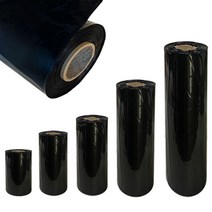 포장 롤비닐 0.05T 폭 20mm PE필름 검정 흑색 통비닐 튜브형, 폭60cmX두께 0.08-(100M)