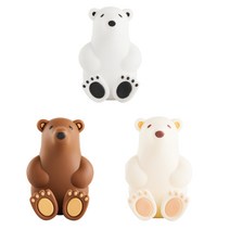 실리콘 칫솔걸이 북극곰 칫솔꽂이 다용도 캐릭터 흡착 걸이 3세트, 3개