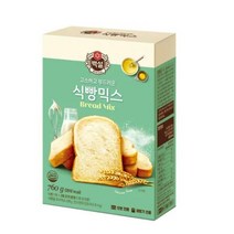 CJ더마켓 홈 베이킹 제과 제빵 빵 만들기 카페 디저트 아이 간식 식빵믹스 초코 핫 케익 와플 브라우니 쿠키 머핀 깨찰빵 식빵 760G, 8개