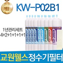 교원웰스 KW-P02B1 고품질 정수기 필터 호환 전체세트, 선택3- 11인치 한방향 전체세트(1+1+1+1+1+1=6개)