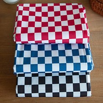 퀼트가게대폭 체커보드 체스 밀키코팅 방수 천 원단, 레드