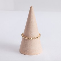 엘렌쥬얼리 14K 컷팅 볼 체인 반지 Type A