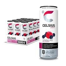 CELSIUS Essential Energy Drink 셀시어스 에너지 드링크 스파클링 와일드베리 355ml 12개입