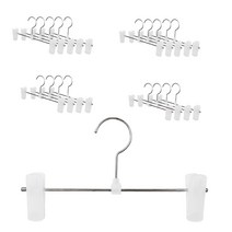 씨인크 바지걸이 논슬립 치마 집게 고급 옷걸이, 20개, 일자 하의 바지걸이 투명