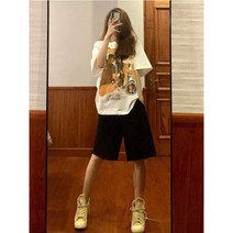 이쁨주의 키작녀코디 여름 투피스세트 데일리 하객룩 반팔티세트 미니반바지 슈트 체형별 캐주얼