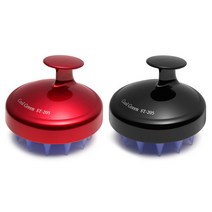 [쿨그린] 두피스케일링 샴푸브러쉬 ST-205 레드+블랙, 상세 설명 참조