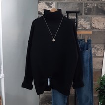 상상그이상 여성용 국내제작 루엘 울박스 폴라 니트 코트속에 입기 좋은 루즈핏 따뜻한 울소재 편안한 폴라티 촉감왕 오버핏 터틀넥니트