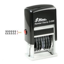 샤이니 넘버링 자동스탬프 S-309 20×3mm 흑색 먹색 홀더색상랜덤 사무용스탬프, 해당상품