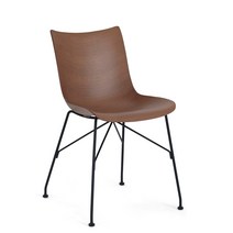 Kartell(카르텔) 의자 “P우드 W51D55.5H82좌면 높이 43.5(cm) 다크우드블랙 SFCH-K4911-SN 필립·스탈크