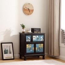 고가구 예단자개함 자개 장농 서랍장 나비장 약장 공예, J.Z011블랙2단