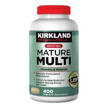 커클랜드 어르신용 멀티비타민 & 미네랄 400정 (타블렛) Kirkland Mature Adults 50+ Multi Vitamins Minerals 400tabs, 1개
