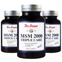 타이거아울렛 미국 MSM 2000 120정 x 3병 약 6개월분 비타민D 망간 엠에스엠 디메틸설폰 식이유황 무릎 관절 연골 조인트 케어 영양제, 단품, 단품