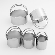 빵집 밀가루반죽 쿠키 원형틀 커터 5P 홈베이킹 체험 추천 찍어내기