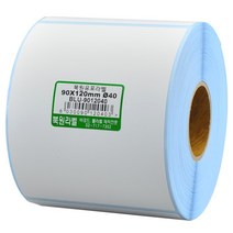 북원라벨 유포지 90X120mm 지관40mm 롤라벨 유포라벨 BLU-9012040
