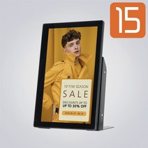광고용POP PF1530IPS+BRV1015 광고용모니터 홍보용모니터, 블랙